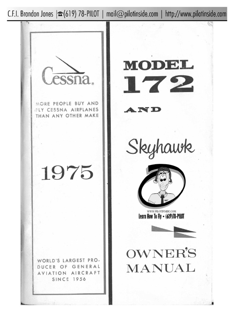 1956 CESSNA 172 OWNERS MANUAL PDF visual data 6