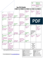 SCDNF June 2014 Schedule