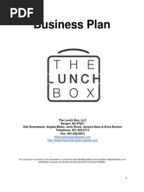 the stretchies  - lunch box business plan final