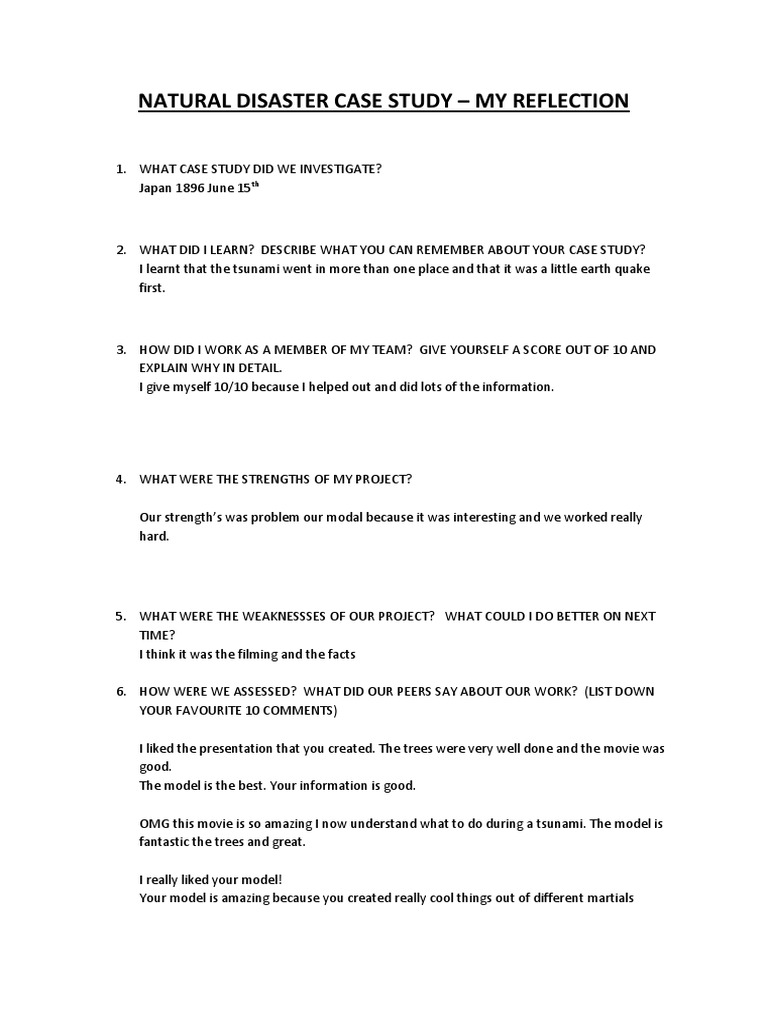 Japan 1896 Tsunami Case Study Insights | PDF | Language Arts ...