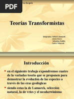 Teorías Transformistas