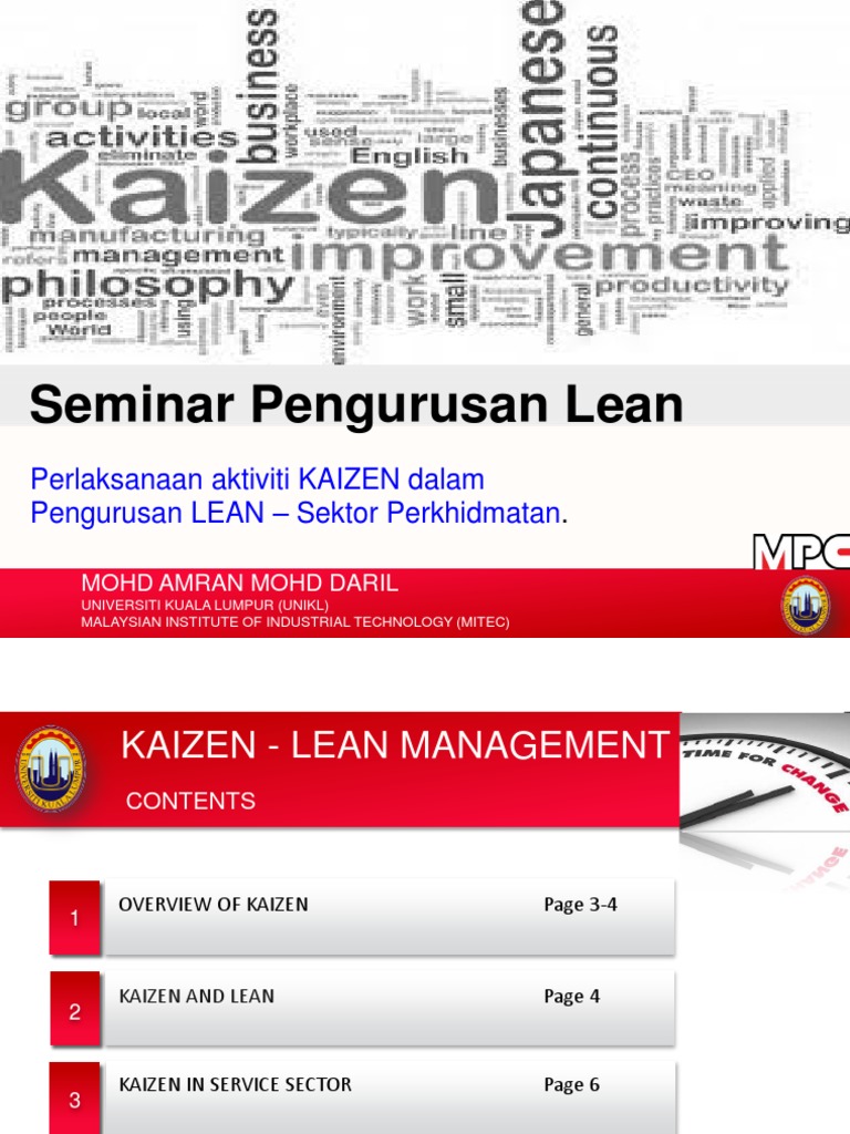 Kaizen Lean Management Service Sector2  Lean 