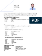 Md. Mostakim Billah: Resume of