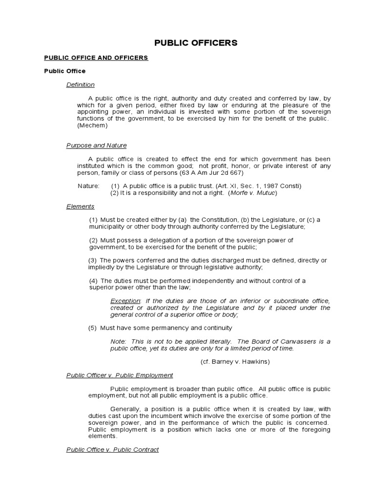 Public Officers | PDF | Domicile (Law) | Surety Bond