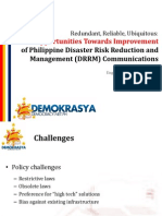 Opportunities Towards Improvement of Philippine Disaster Risk Reduction and Management (DRRM) Communications