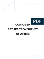  Customer Satisfaction Survey of Airtel