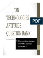 SOLITON TECHNOLOGIES APTITUDE QUESTION BANK TOPICS