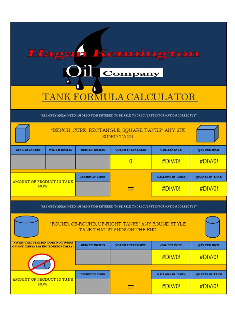 Tank Volume Calculation Guide | PDF