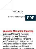 Business Marketing Planning Module Overview