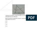 A Half Circle Is Inscribed in A Triangle With Sides 10