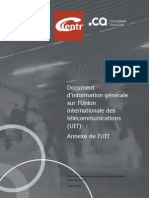 Document D'information Générale Sur L'union Internationale Des Télécommunications (UIT) Annexe de l'UIT