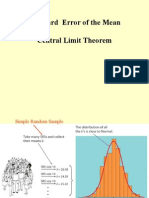 Standard Error of The Mean Central Limit Theorem