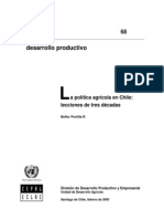 La Politica Agricola en Chile, Lecciones de Tres Epocas