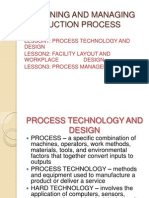 Designing and Managing Production Process Lessons