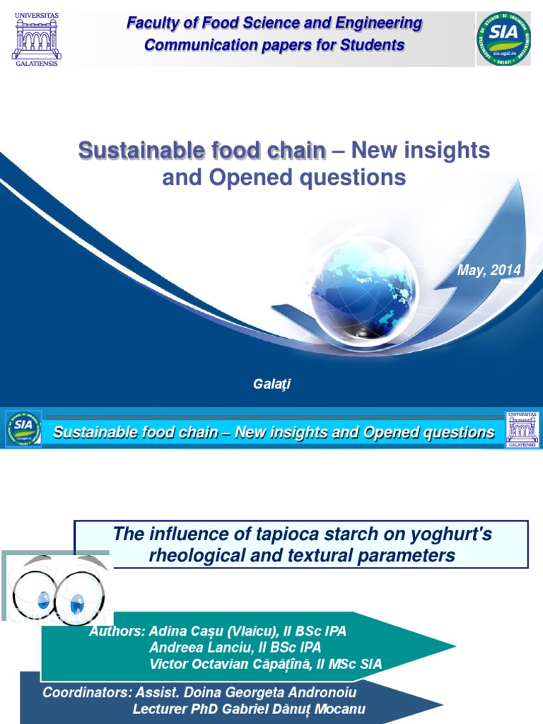 The Influence of Tapioca Starch On Yoghurt - S Rheological and Textural ...