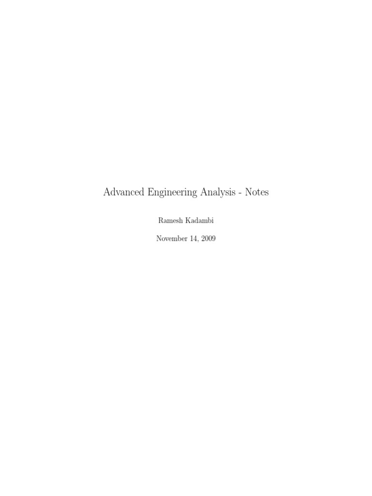 Advanced Engineering Analysis | PDF | Ordinary Differential Equation ...