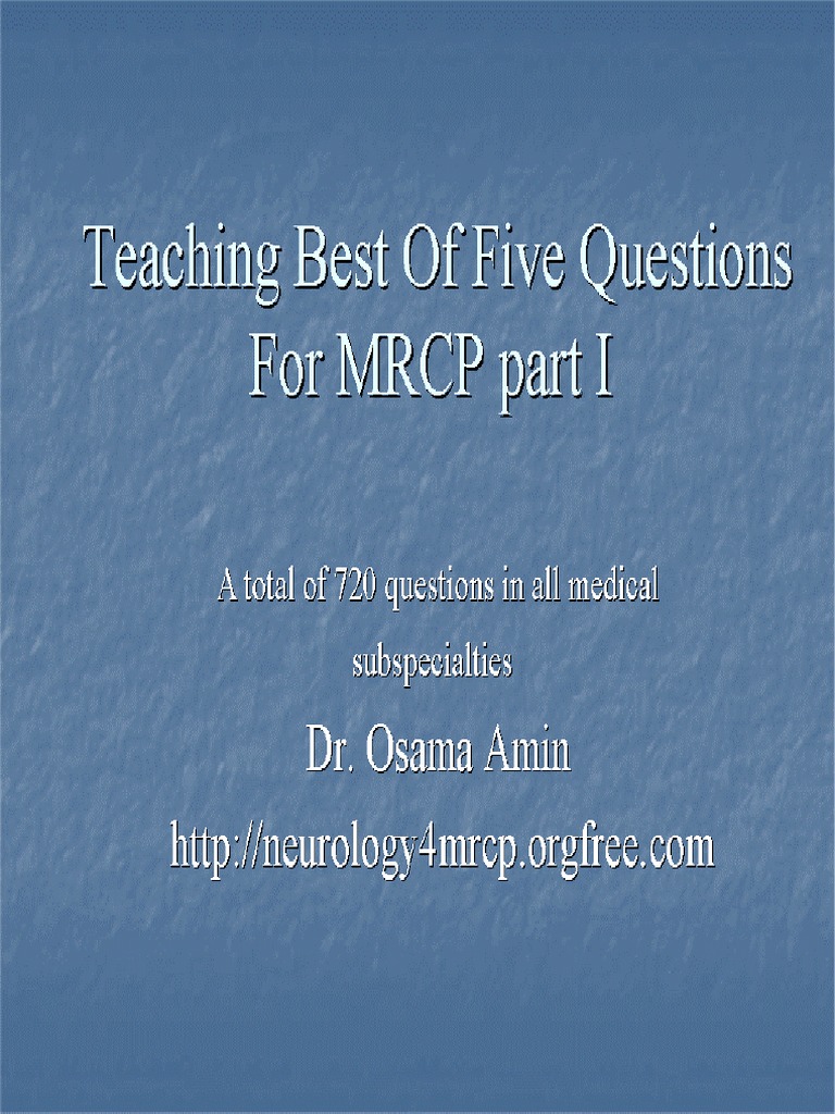 Comprehensive MRCP Answers Guide | PDF | Heart | Myocardial Infarction