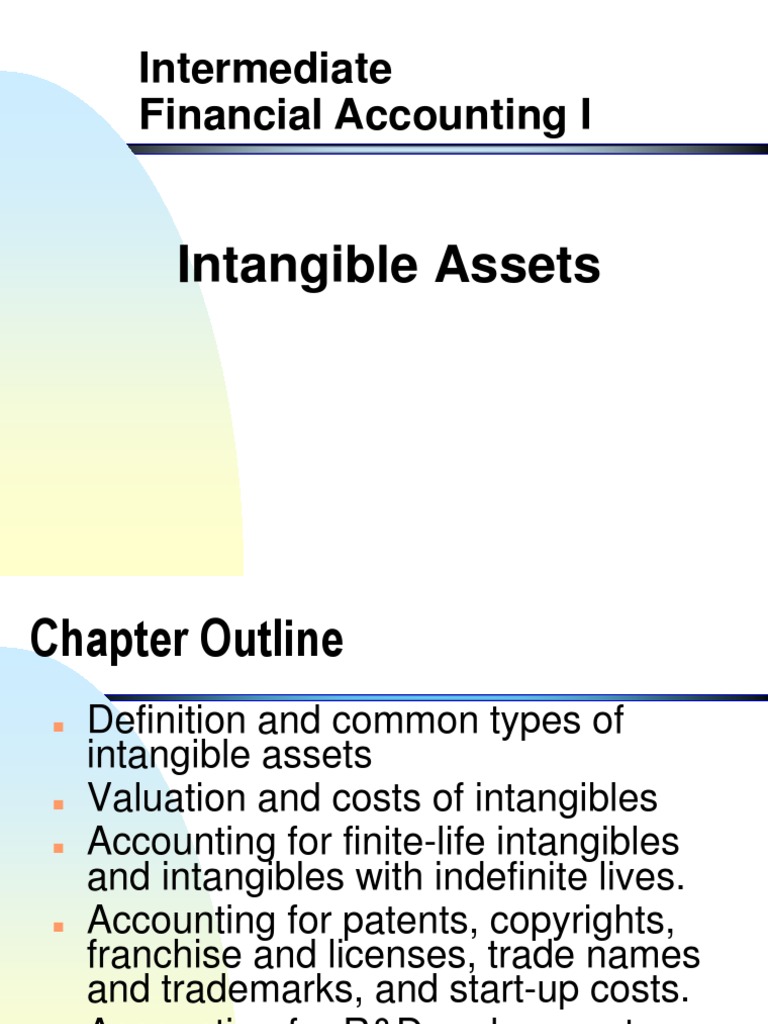 Intermediate Financial Accounting I: Intangible Assets | PDF | Intangible  Asset | Goodwill (Accounting)