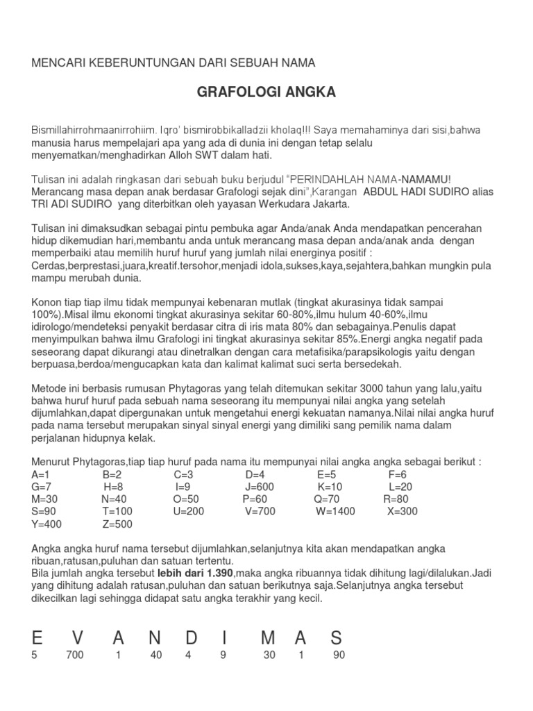 MENCARI KEBERUNTUNGAN DARI SEBUAH NAMAdocx MENCARI KEBERUNTUNGAN DARI SEBUAH NAMAdocx