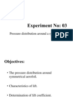 Pressure Distribution Symmetrical Aerofoil