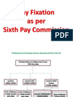 Pay Fixation As Per Sixth Pay Commission: © Department of Computer Science, University of Pune, Pune-07