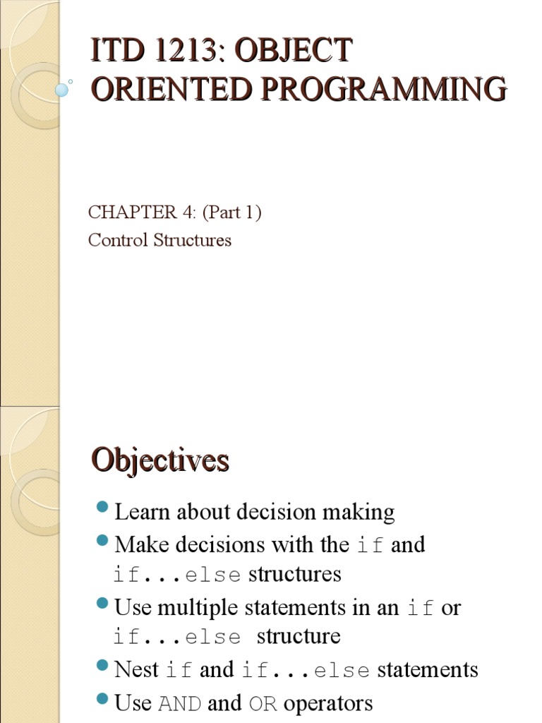 Control Structures in Java Programming | PDF | Boolean Data Type ...