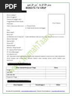 Download Format Biodata Taaruf by Udin Setiadji SN231114805 doc pdf