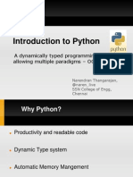 Introduction To Python: A Dynamically Typed Programming Language Allowing Multiple Paradigms - OO, Functional