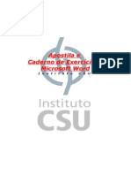 Apostila e Caderno de Exercicios MS Word CSU