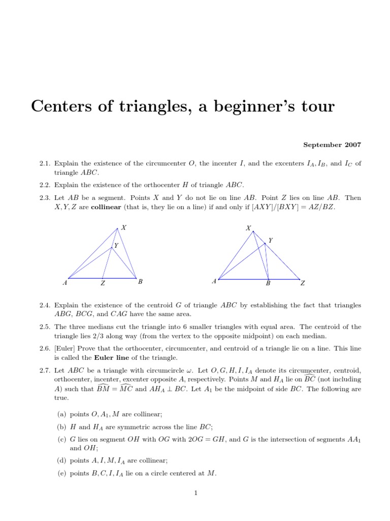 Centers of Triangles | Triangle | Elementary Mathematics