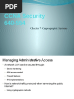 CCNA Security 640-554: Chapter 7: Cryptographic Systems