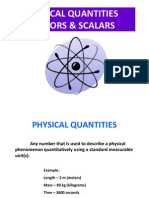 Physical Quantities Vectors & Scalars