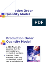 Production Order Quantity Model