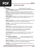 Civil IV Surveying II (10cv44) Solution