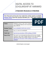 Evolution of Geometric Structures