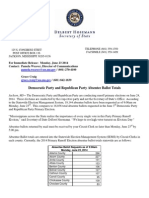 Democratic Party and Republican Party Absentee Ballot Totals