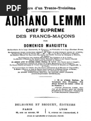 Adriano Lemmi Chef Supreme Des Francs Macons Franc Maconnerie Religions Et Croyances
