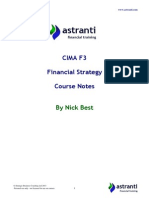 CIMA F3 Notes - Financial Strategy - Chapters 1 and 2