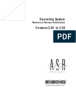 Operating System: Reference Manual Addendum