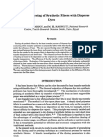 Vapor Phase Dyeing of Synthetic Fibers With Disperse Dyes