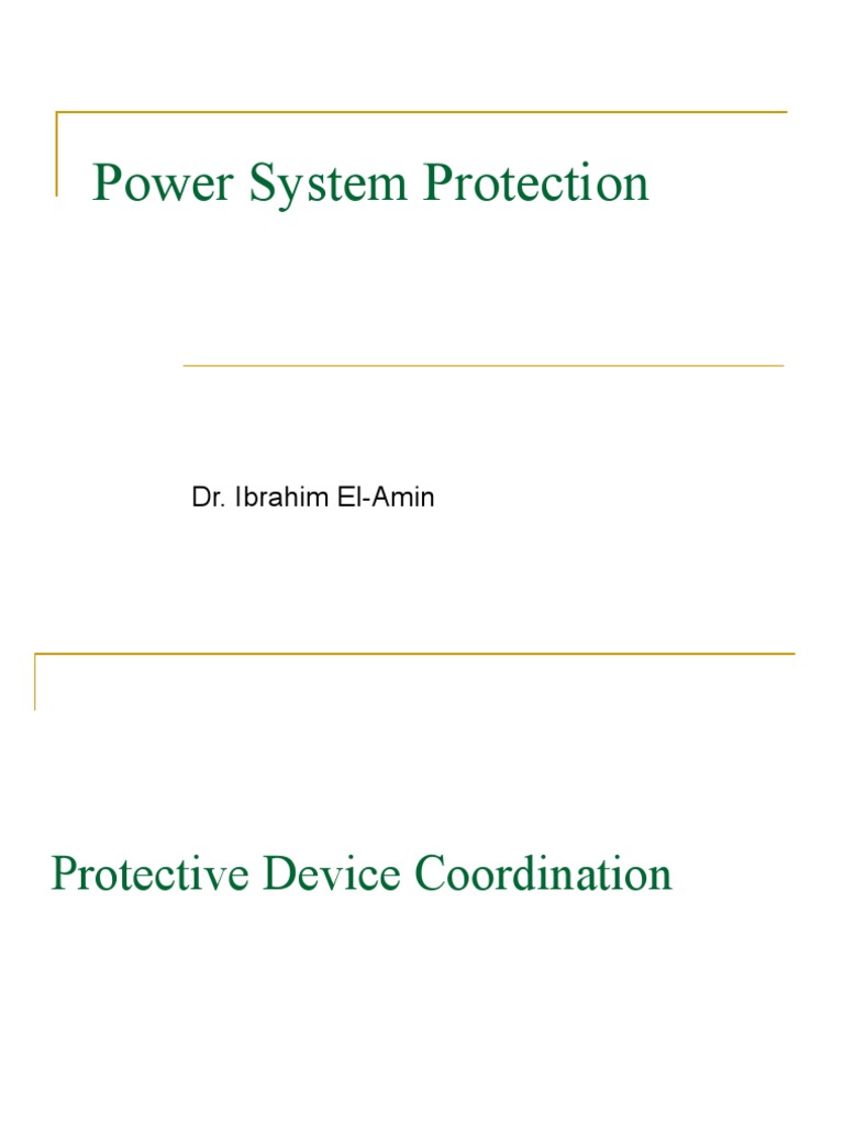 Protective Device Coordination Overview | PDF | Electromagnetism ...