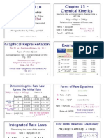 Lecture April 10 Chapter 15 - Chemical Kinetics