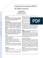 Effects of Forfereign Direct Investment FDI in The Indian Economy