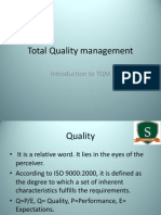 Total Quality Management: Introduction To TQM