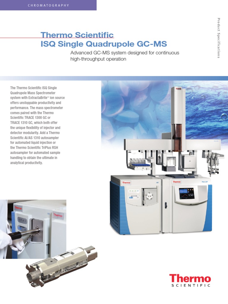 Isq Product Specification | PDF | Gas Chromatography–Mass Spectrometry ...