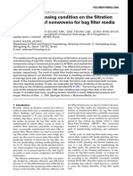 Effects of Processing Condition On The Filtration Performances of Nonwovens For Bag Filter Media