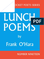 Frank Ohara's Lunch Poems 50th Anniversary Edition 