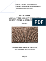 Modalitati Neconventionale de Expunere A Operei de Arta