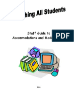 Staff guide to classroom accommodations