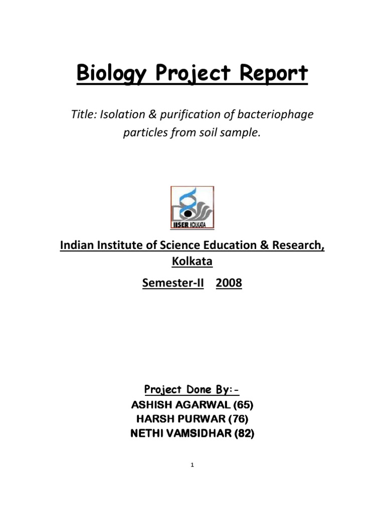 Isolation Purification Of Bacteriophage Particles From Soil Sample